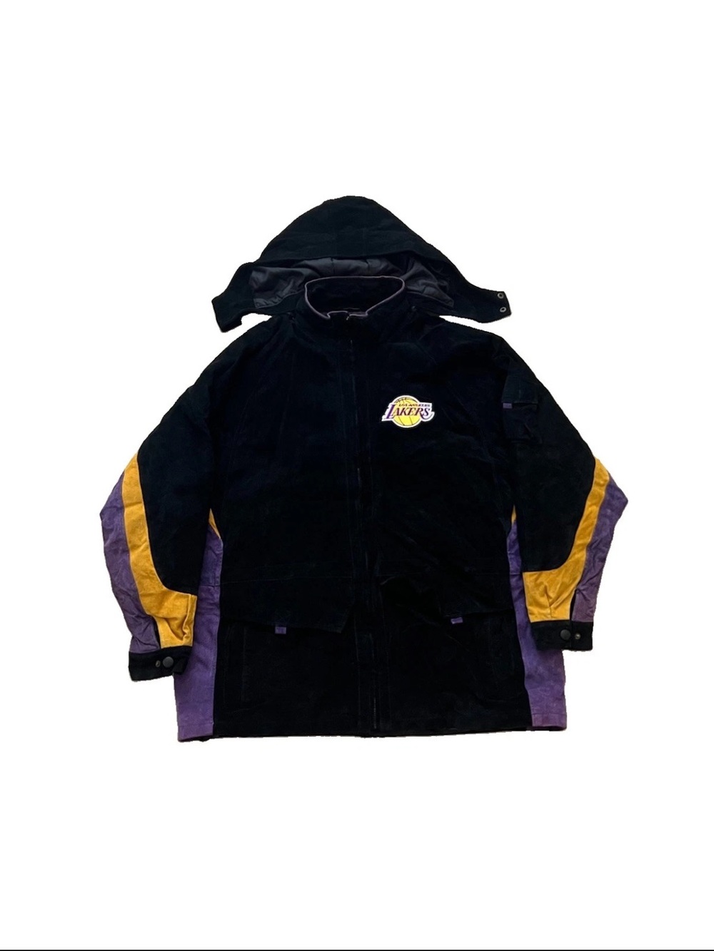 VTG G-III Carl Banks Los Angeles Lakers Hooded Parka Jacket Size XL 90s